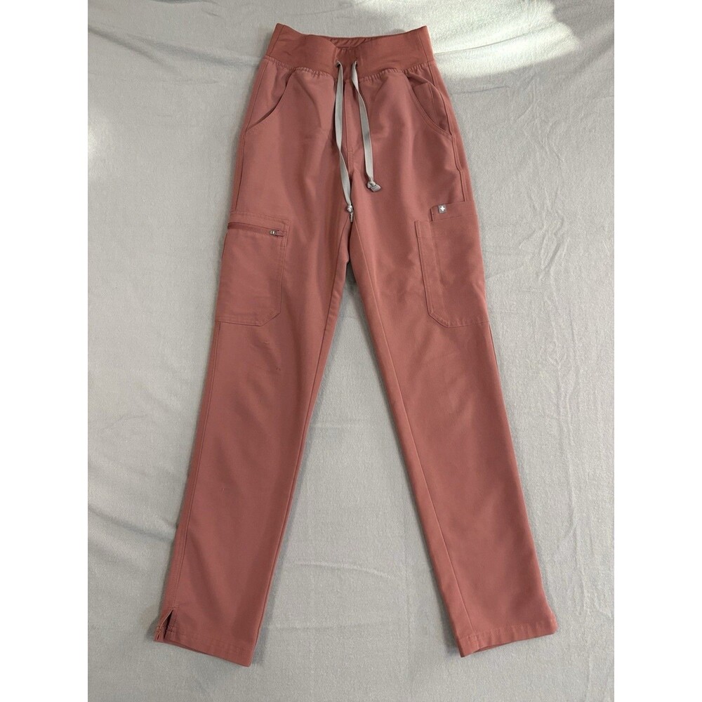 FIGS Spiced Cider Yola Scrub Pants Woman’s XXS Straight Leg Cargo Uniform Medica